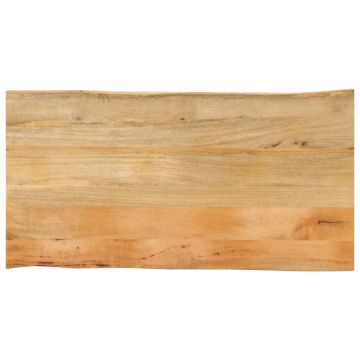 vidaXL Stalviršis, 110x60x3,8cm, mango masyvas, su gyvu kraštu