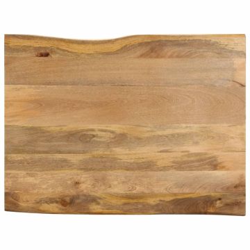 vidaXL Stalviršis, 100x80x3,8cm, mango masyvas, su gyvu kraštu