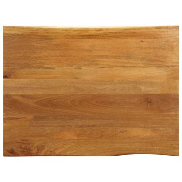 vidaXL Stalviršis, 100x80x2,5cm, mango masyvas, su gyvu kraštu