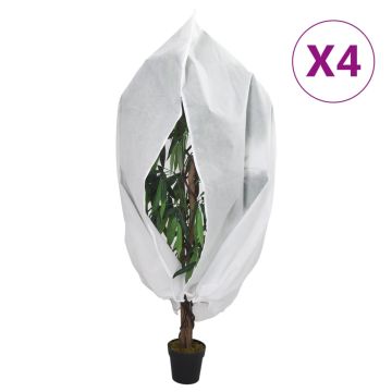 vidaXL Uždangalai augalams su užtrauktukais, 4vnt., 3,93x3,5m, 70g/m²