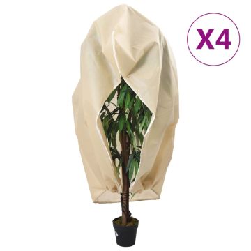 vidaXL Uždangalai augalams su užtrauktukais, 4vnt., 3,14x2,5 m, 70g/m²