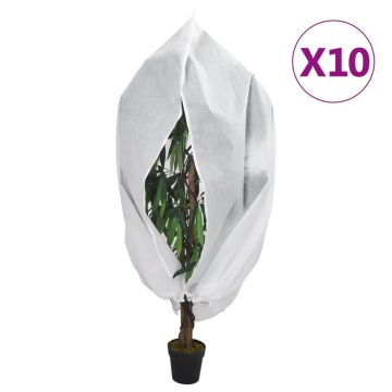 vidaXL Uždangalai augalams su užtrauktukais, 10vnt., 3,93x3,5m, 70g/m²