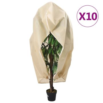 vidaXL Uždangalai augalams su užtrauktukais, 10vnt., 3,93x3,5m, 70g/m²