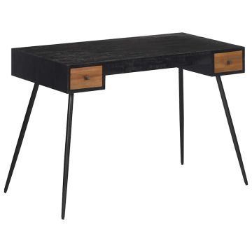 vidaXL Rašomasis stalas, 117x56,5x75cm, perdirbta tikmedžio mediena