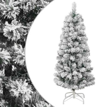 vidaXL Dirbtinė eglutė su šarnyrinėmis šakomis, 150cm, dengta sniegu
