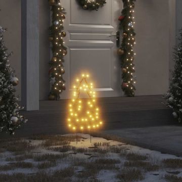 vidaXL Kalėdinės dekoracijos eglutės su smaigais, 3vnt., 50LED, 30cm