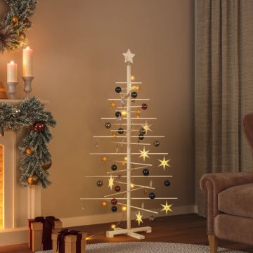 vidaXL Medinė Kalėdų eglutė, 150cm, pušies medienos masyvas