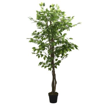 vidaXL Dirbtinis fikusas, žalios spalvos, 120 cm, 630 lapai