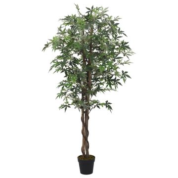 vidaXL Dirbtinis klevas, žalios spalvos, 120 cm, 336 lapai