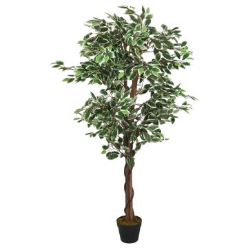 vidaXL Dirbtinis fikusas, žalios spalvos, 200 cm, 1260 lapai