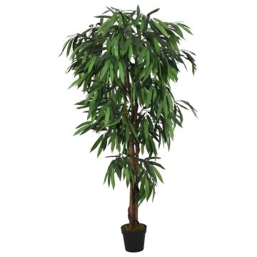 vidaXL Dirbtinis mango medis, žalios spalvos, 200 cm, 1050 lapų