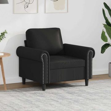 vidaXL Krėslas, juodos spalvos, 60cm, dirbtinė oda