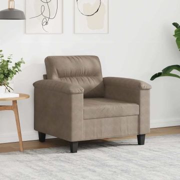 vidaXL Krėslas, taupe spalvos, 60cm, mikropluošto audinys