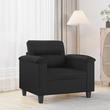 vidaXL Krėslas, juodos spalvos, 60cm, dirbtinė oda