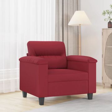 vidaXL Krėslas, raudonojo vyno spalvos, 60cm, dirbtinė oda
