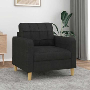 vidaXL Krėslas, juodos spalvos, 60cm, audinys