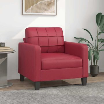 vidaXL Krėslas, raudonojo vyno spalvos, 60cm, dirbtinė oda