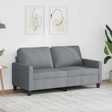 vidaXL Dvivietė sofa, šviesiai pilkos spalvos, 140cm, audinys