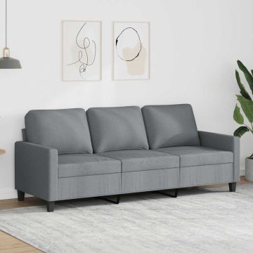 vidaXL Trivietė sofa, šviesiai pilkos spalvos, 180cm, audinys