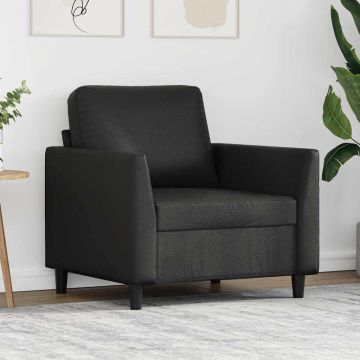 vidaXL Krėslas, juodos spalvos, 60cm, dirbtinė oda
