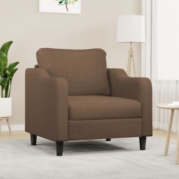 vidaXL Krėslas, rudos spalvos, 60cm, audinys