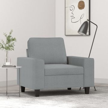 vidaXL Krėslas, šviesiai pilkos spalvos, 60cm, audinys