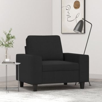 vidaXL Krėslas, juodos spalvos, 60cm, audinys