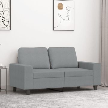vidaXL Dvivietė sofa, šviesiai pilkos spalvos, 120cm, audinys