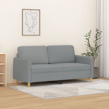 vidaXL Dvivietė sofa, šviesiai pilkos spalvos, 140cm, audinys