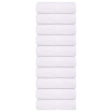 vidaXL Svečių rankšluosčiai, FROGN, 10 vnt., balti, 30x50 cm, 360 g/m²