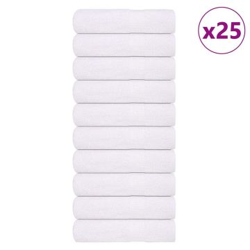 vidaXL Dušo rankšluosčiai, FROGN, 25 vnt., balti, 70x140 cm, 360 g/m²