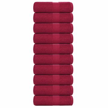 vidaXL Rankšluosčiai, FROGN, 10 vnt., bordo spalvos, 30x30 cm, 360 g/m²