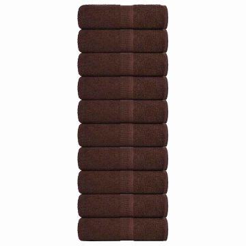 vidaXL Rankšluosčiai, FROGN, 10 vnt., rudi, 30x30 cm, 360 g/m²