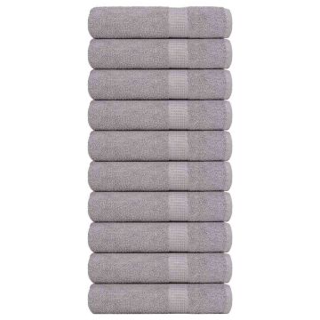 vidaXL Dušo rankšluosčiai, FROGN, 10 vnt., pilki, 70x140 cm, 360 g/m²