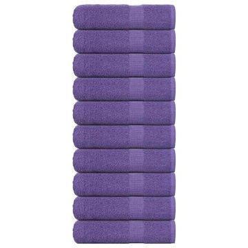 vidaXL Dušo rankšluosčiai, FROGN, 10 vnt., violetiniai, 70x140 cm, 360 g/m²