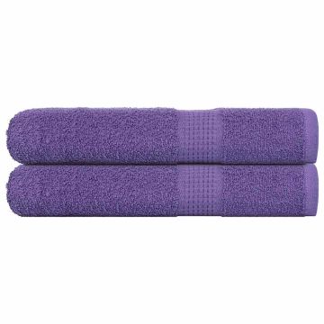 vidaXL Pirties rankšluosčiai, FROGN, 2 vnt., violetiniai, 80x200 cm, 360 g/m²