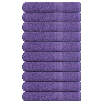 vidaXL Pirties rankšluosčiai, FROGN, 10 vnt., violetiniai, 80x200 cm, 360 g/m²