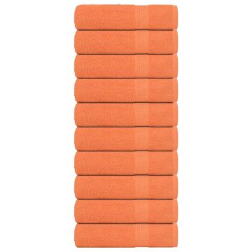 vidaXL Rankšluosčiai, FROGN, 10 vnt., oranžiniai, 100x150 cm, 360 g/m²