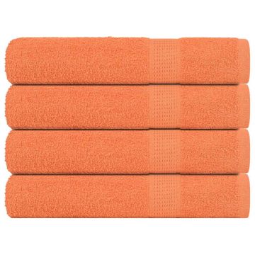 vidaXL Pirties rankšluosčiai, FROGN, 4 vnt., oranžiniai, 80x200 cm, 360 g/m²
