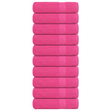 vidaXL Dušo rankšluosčiai, FROGN, 10 vnt., rožiniai, 70x140 cm, 360 g/m²