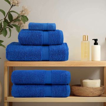 vidaXL Svečių Rankšluostis SOLUND 4 pcs Mėlyna 15 x 21 cm 550 gsm