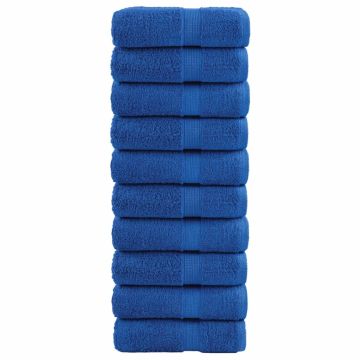 vidaXL Aukščiausios kokybės rankšluosčiai, SOLUND, 10 vnt., mėlyni, 30x30 cm, 600 g/m²