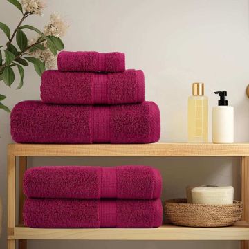 vidaXL Svečių Rankšluostis SOLUND 4 pcs Vyšninė 15 x 21 cm 550 gsm