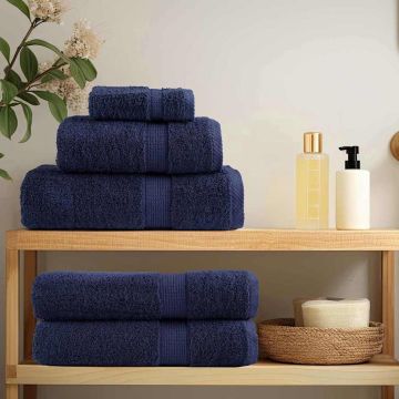 vidaXL Svečių Rankšluostis SOLUND 2 pcs Jūrinė mėlyna 15 x 21 cm