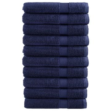 vidaXL Pirties rankšluosčiai, SOLUND, 10vnt., mėlyni, 80x200cm, 600g/m²