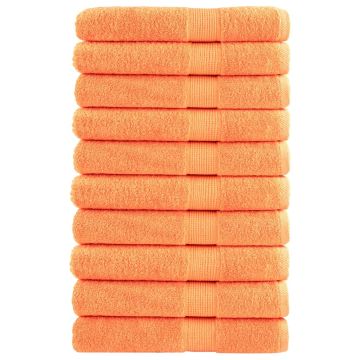 vidaXL Pirties rankšluosčiai SOLUND 10vnt. oranžiniai 80x200cm 600g/m²