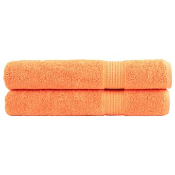 vidaXL Rankšluosčiai SOLUND, 2vnt., oranžiniai, 100x200cm, 600g/m²