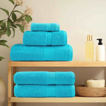 vidaXL Svečių Rankšluostis SOLUND 4 pcs Turkio 15 x 21 cm 550 gsm