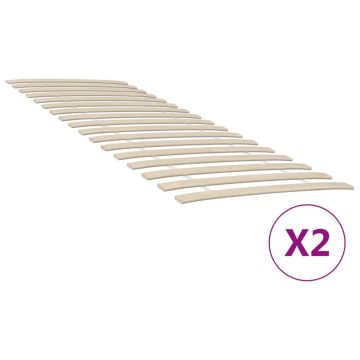 vidaXL Lovos grotelių pakaitalai su 34 grotelėmis, 2 vnt., 70x200 cm