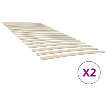 vidaXL Lovos grotelių pakaitalai su 34 grotelėmis, 2 vnt., 100 x 200 cm